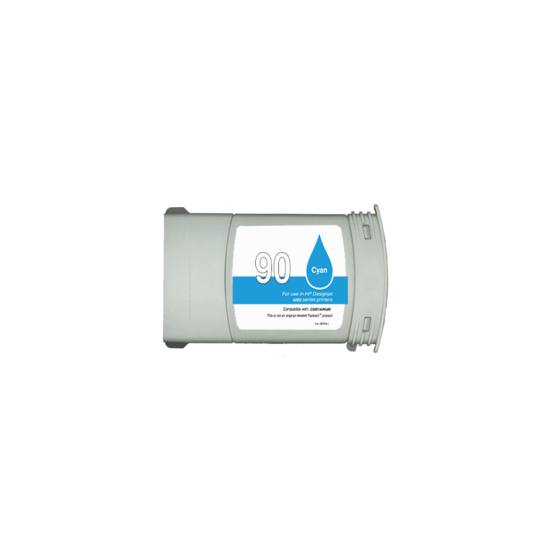 CARTOUCHE REMANUFACTURÉNUFACTURÉE HP C5061A N°90 CYAN 400 ML