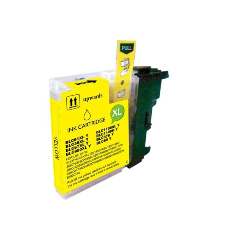 CARTOUCHE COMPATIBLE REMPLACE BROTHER LC980/1100Y YELLOW 18 ML