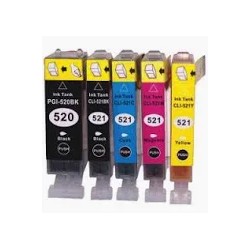 PACK DE 5 CARTOUCHES COMPATIBLES PGI-520/CLI-521