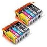 PACK JUMBO DE 10 CARTOUCHES COMPATIBLES CANON PGI-570 XL
/ CLI-571 XL