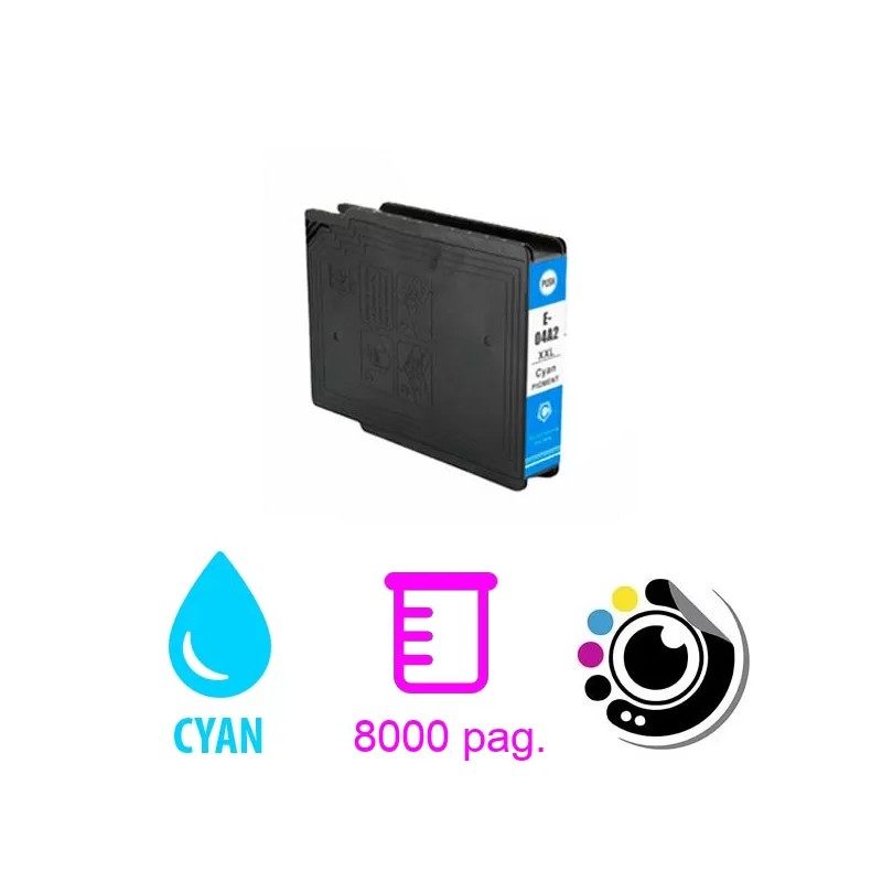 CARTOUCHE COMPATIBLE EPSON T04A2 CYAN