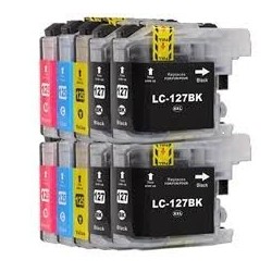 PACKE DE 10 CARTOUCHES COMPATIBLES BROTHER LC-127/ LC- 125