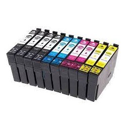 PACK DE 10 CARTOUCHES COMPATIBLES EPSON FRAISE T2996 XL