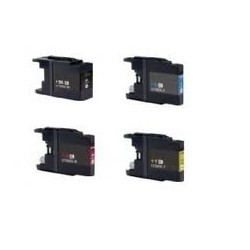 PACK DE 4 CARTOUCHES COMPATIBLES BROTHER LC-1280 BK / LC- 1240 C/M/Y