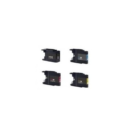 PACK DE 4 CARTOUCHES COMPATIBLES BROTHER LC-1280 BK / LC- 1240 C/M/Y