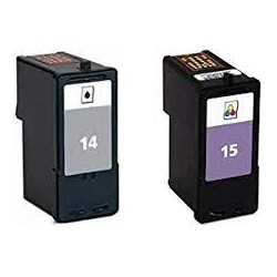 PACK DE 2 CARTOUCHES LEXMARK (N°14 / 15)