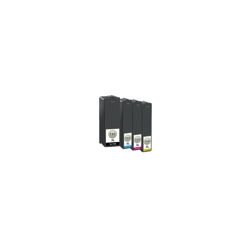 PACK DE 4 CARTOUCHES COMPATIBLES LEXMARK (N°150 XL) BK / CMY