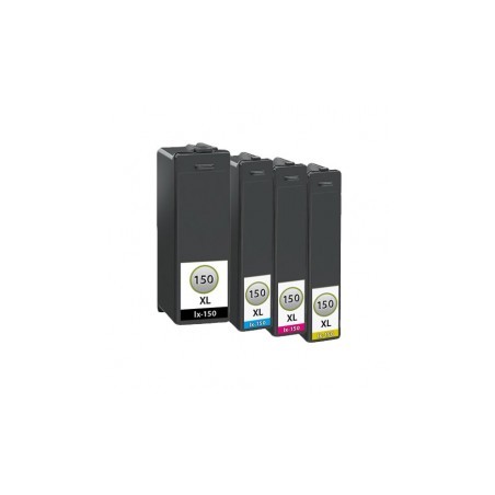 PACK DE 4 CARTOUCHES COMPATIBLES LEXMARK (N°150 XL) BK / CMY