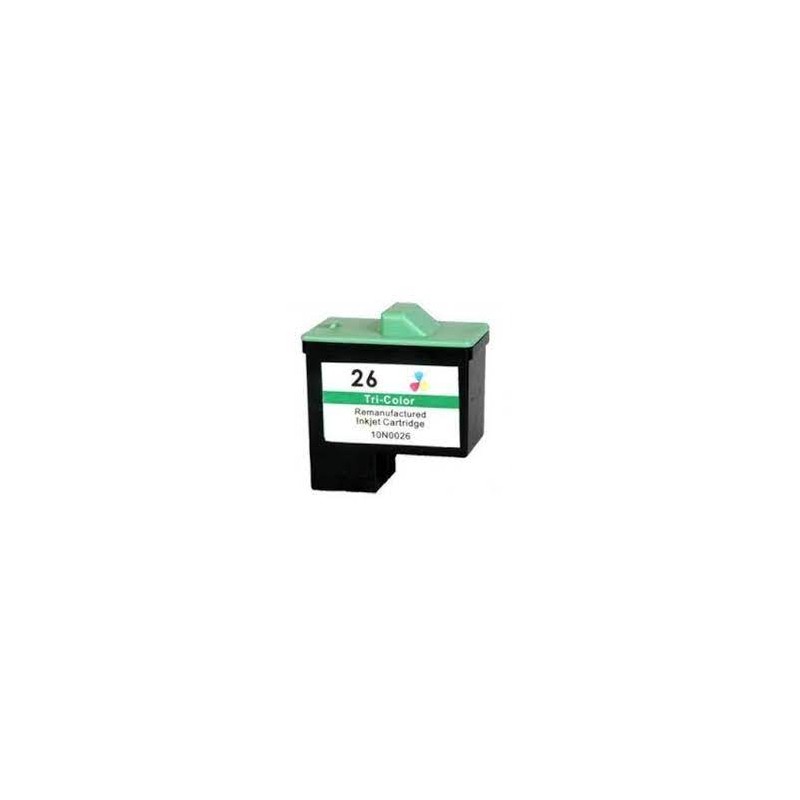 CARTOUCHE JET D'ENCRE REMANUFACTURÉ LEXMARK 10N0026 (N°26) TRICOLOR